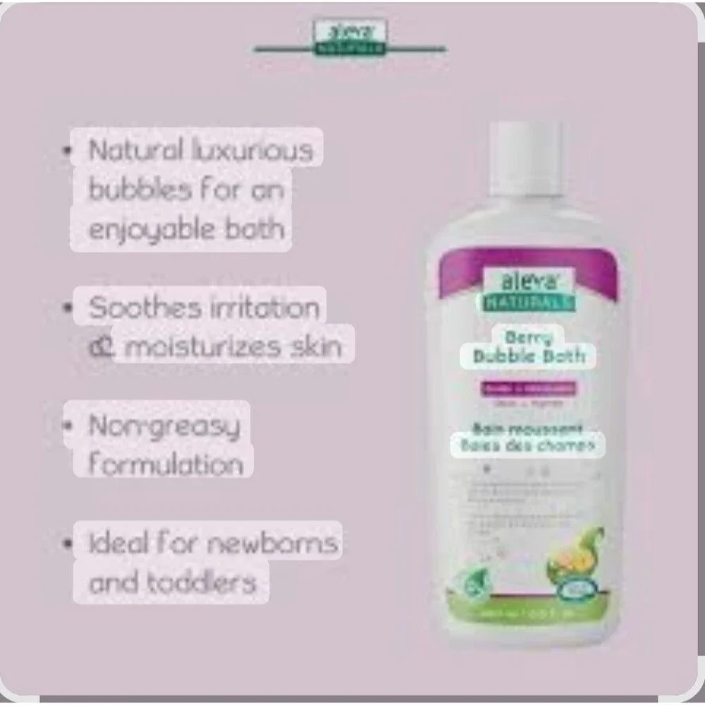 Aleva Naturals Berry Bubble Bath For Babies and Toddlers Set Of 2 Sealed HB10